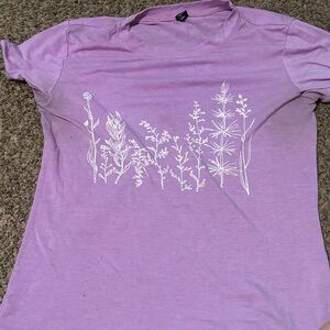 Purple Floral Women's Top